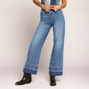 NEW Current/Elliott Navigator Released Hem Wide-Leg Jeans Size 26
